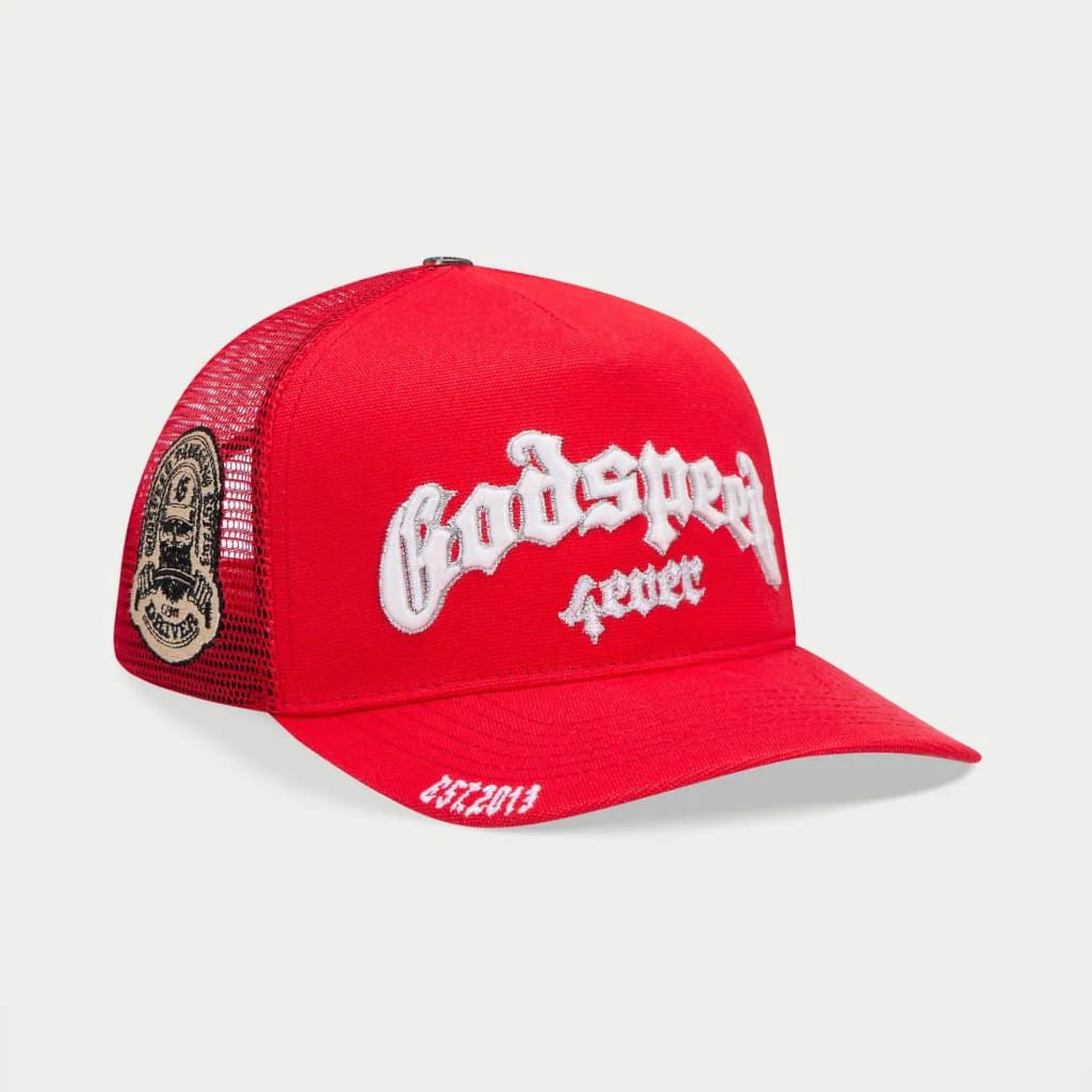 Godspeed Forever Trucker Hat Red