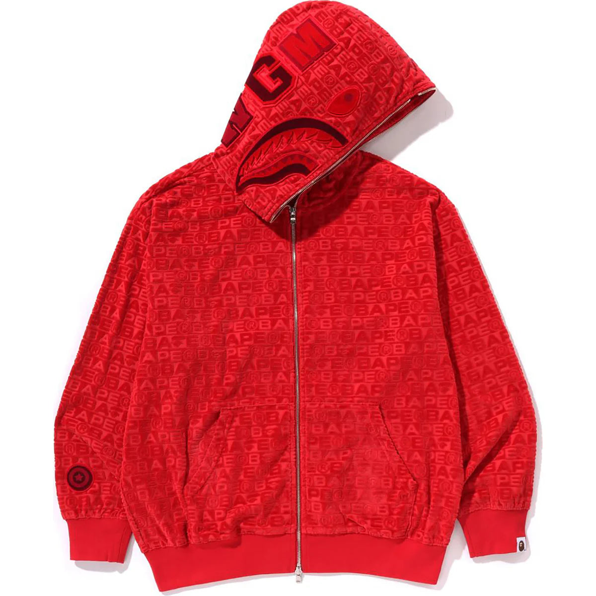 BAPE Lux Sport Pattern Shark Relaxed Fit Full Zip Hoodie