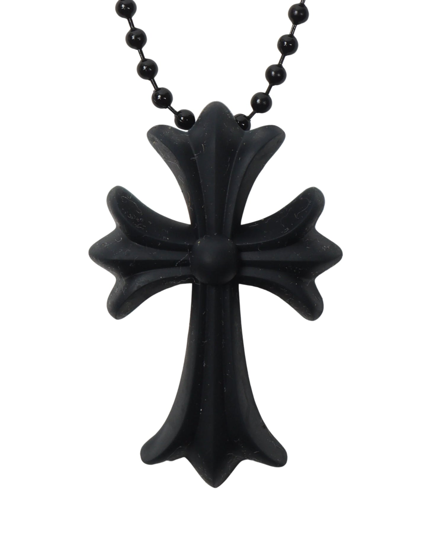 Chrome Hearts Black Silicone Cross Necklace