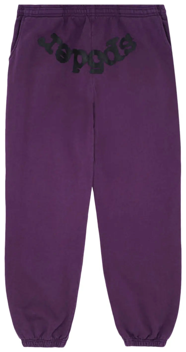 Sp5der Web Hoodie & Sweatpants Purple Sweatsuit
