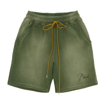 Rhude Sweatshort Script Logo Sundry Olive