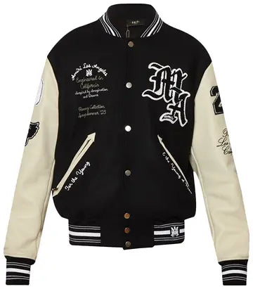 Amiri Oversized Varsity Jacket Black