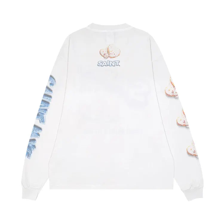 SAINT Mxxxxxx Heart Cake Long-Sleeve Tee White