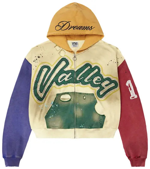 Vale Forever Collage Zip Up Cream Multi