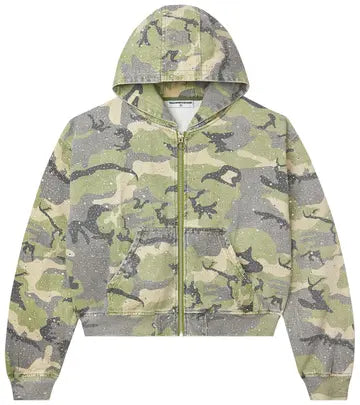 Vale Forever Crystal Camo Work Jacket Green Camo
