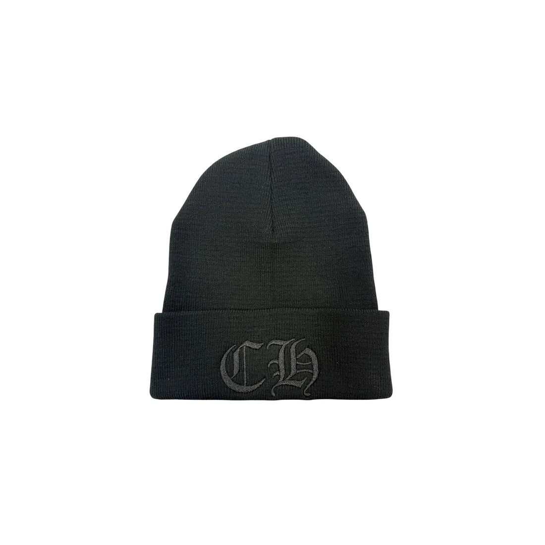 Chrome Hearts Embroidered CH Logo Beanie Black Black