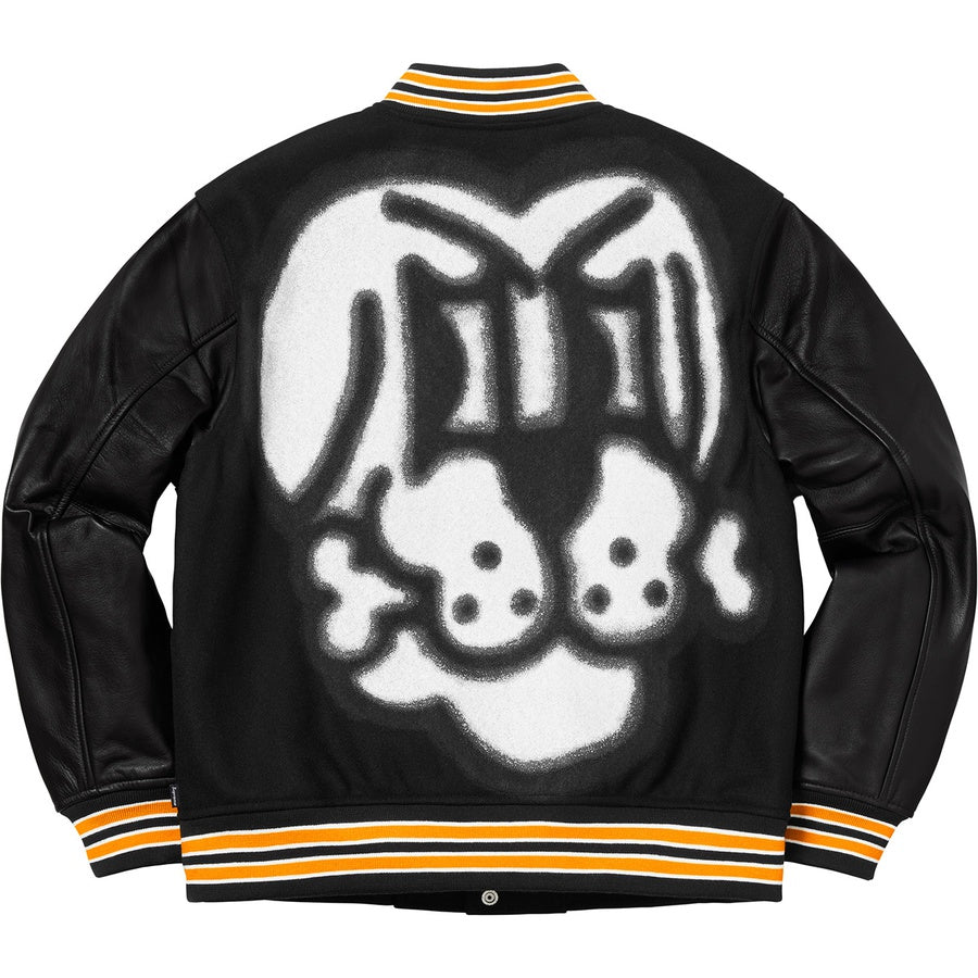 Supreme Bone Varsity Jacket Black