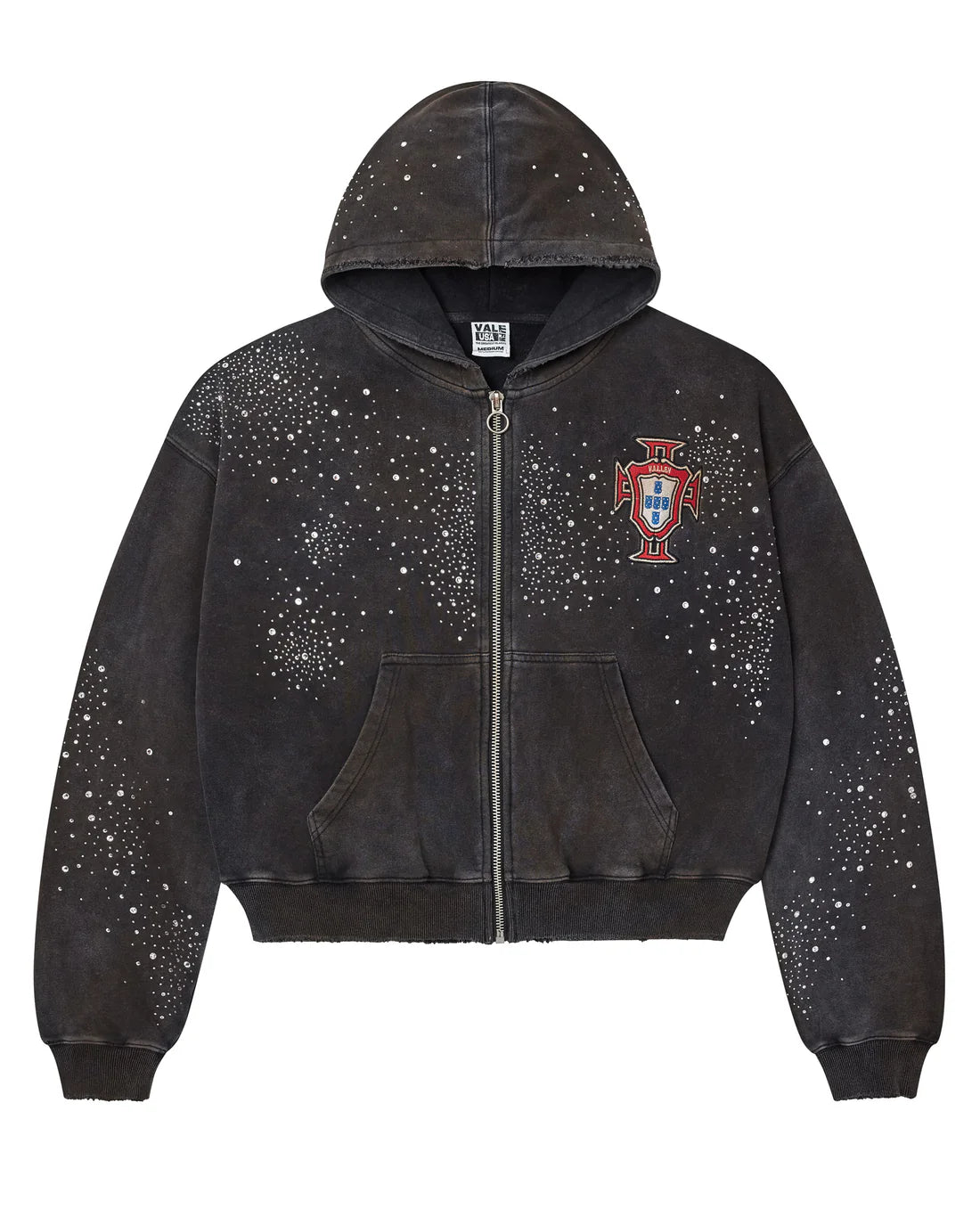 Vale Forever Pluto Clustered Zip Up Hoodie Black