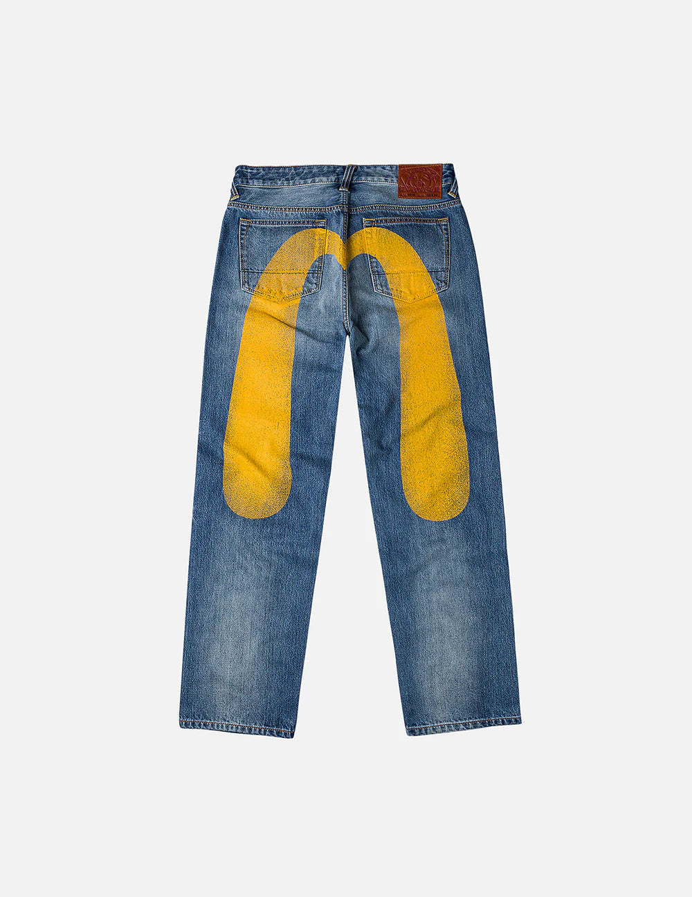 Evisu Yellow Daicock Print Regular Fit Jeans #2020