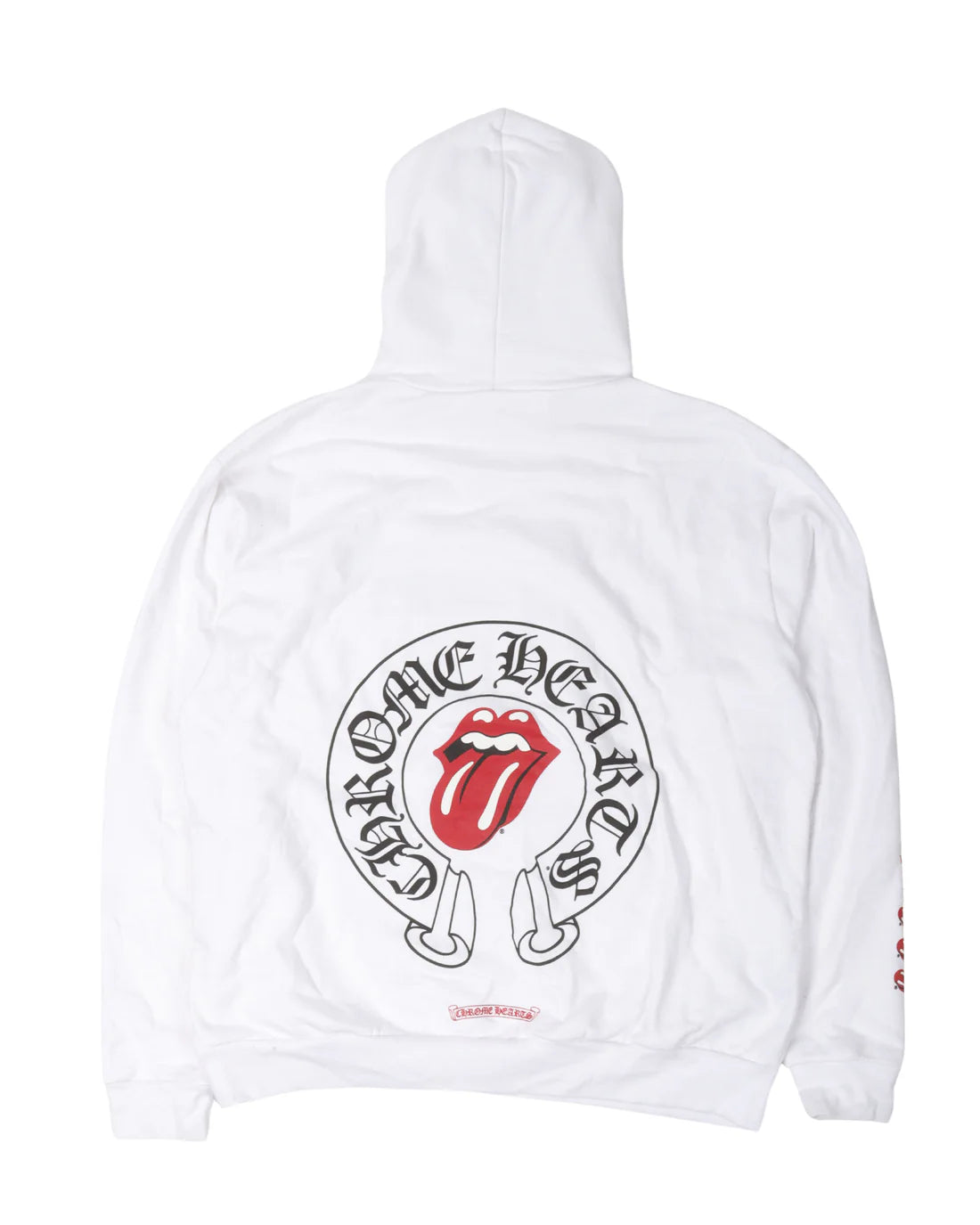 Chrome Hearts x Rolling Stones Lips Online Exclusive Hoodie White