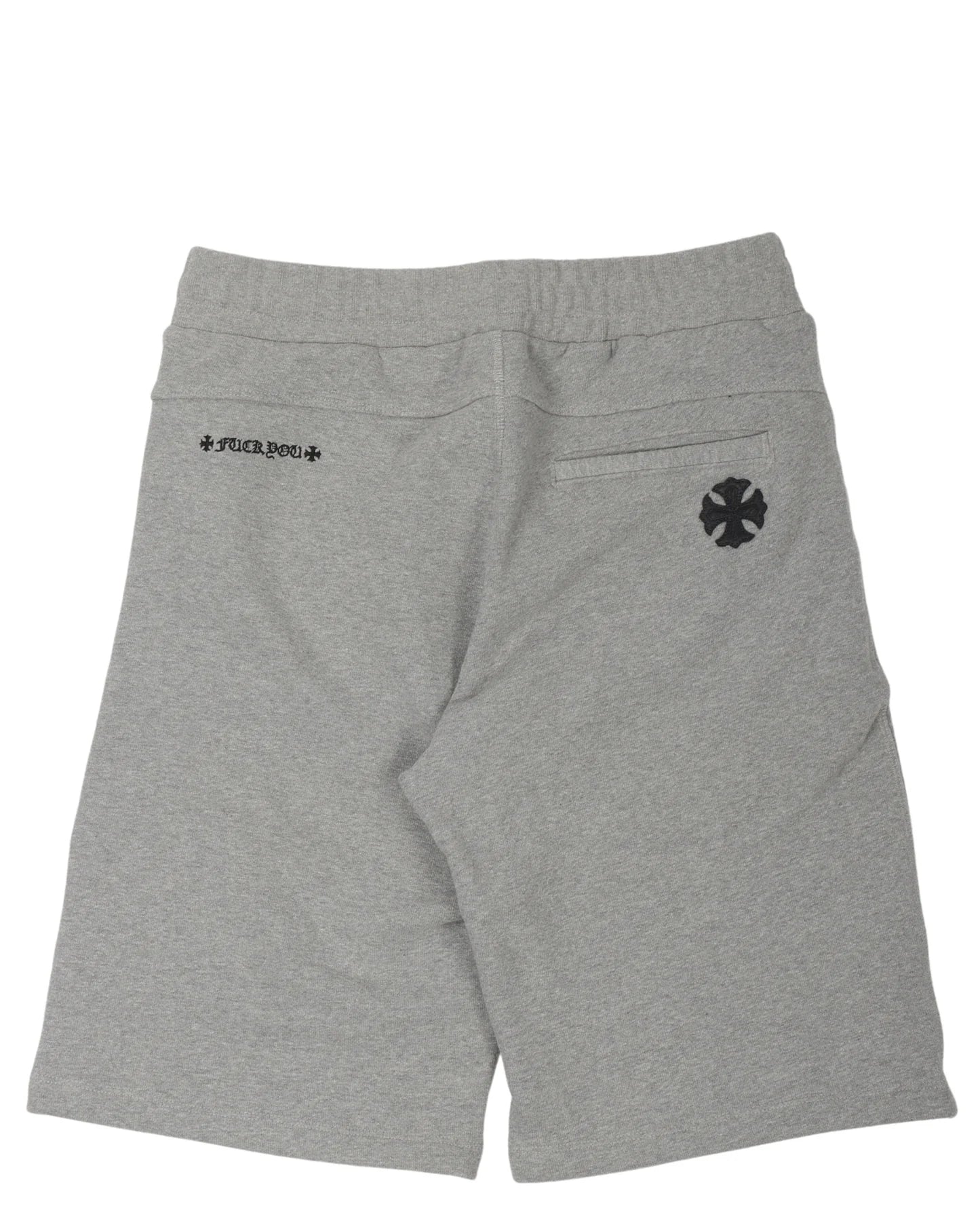 Chrome Hearts Cross Patch Dagger Zip Sweatshorts Grey