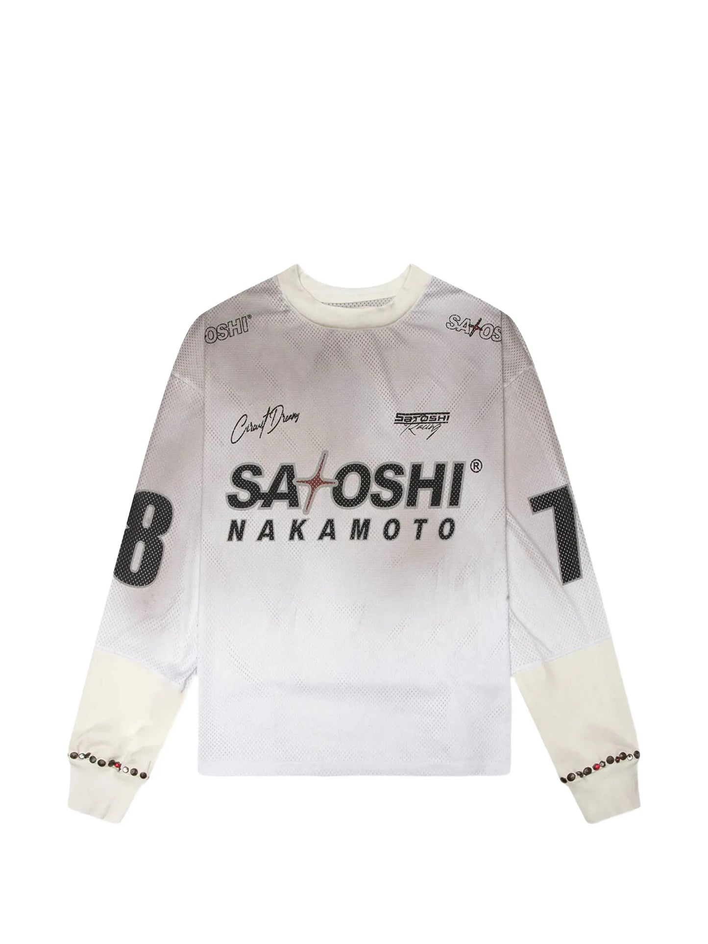 Satoshi Nakamoto Moto Mesh Jersey White