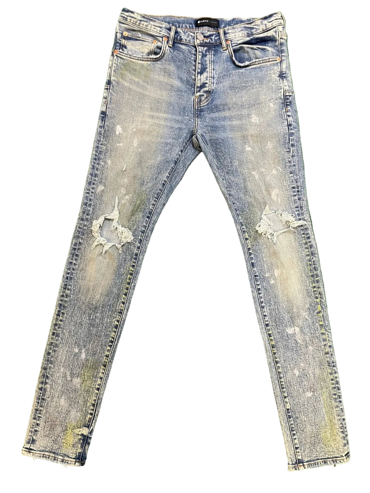 Purple Brand Dirty Tinted Vintage Blowout Jeans Indigo