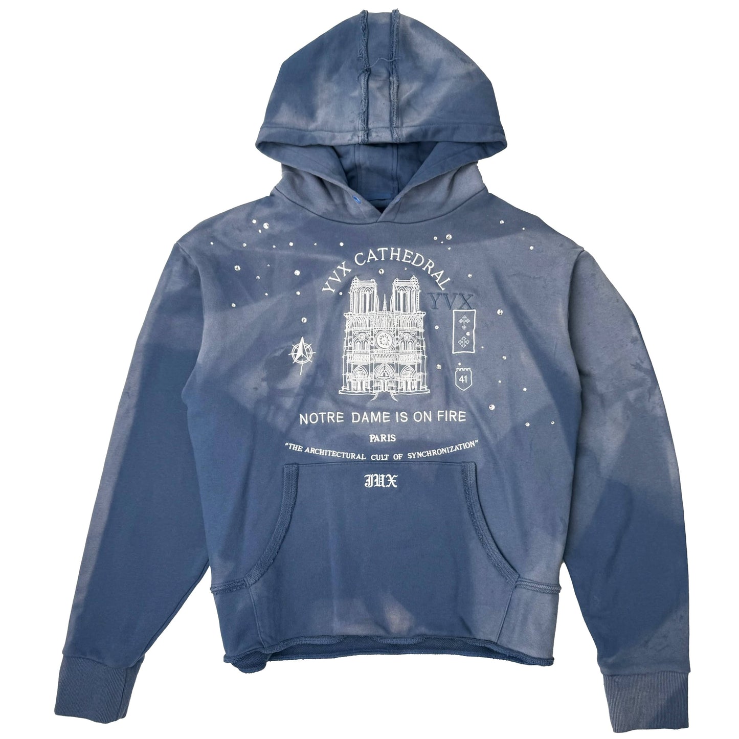YVX Cathedral Spine Hooded Sweatshirt Navy