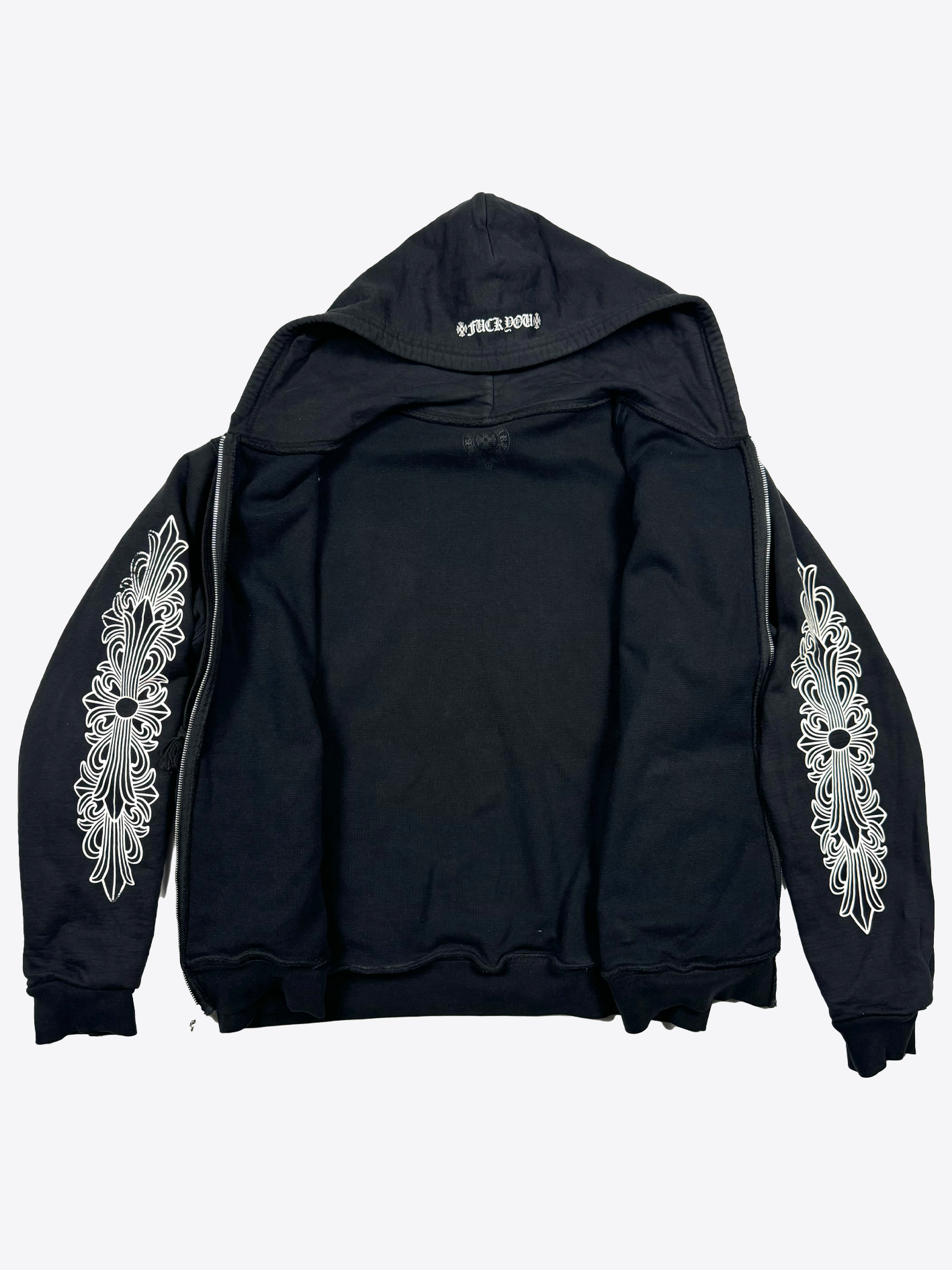 Chrome Hearts Horseshoe Thermal Zip Up Hoodie