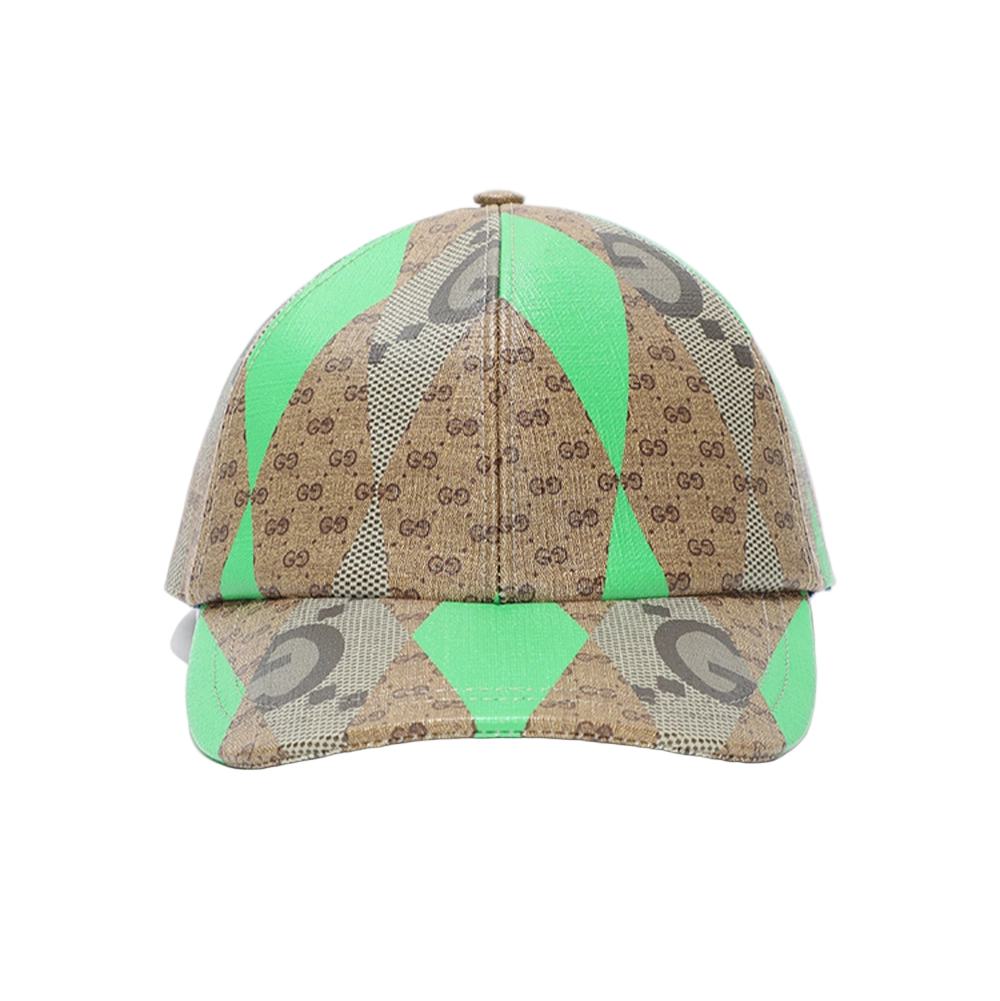 Gucci Cosmogonie Rhombus Inlay Baseball Cap Joy Green