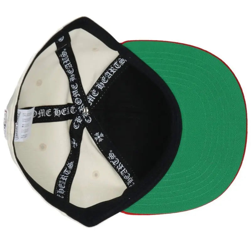 Chrome Hearts Wool Acrylic Serge Ivory/Red Fitted Hat