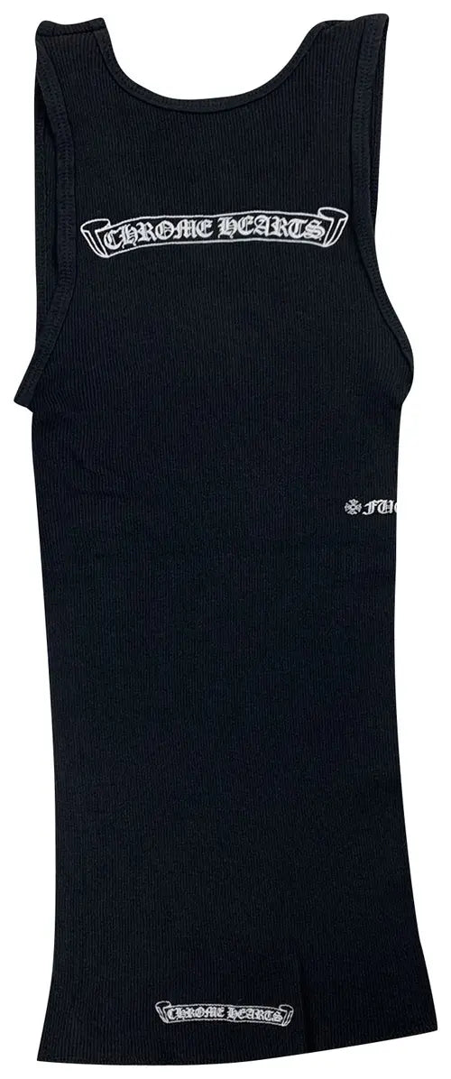 Chrome Hearts Scroll Logo Tank Top Black