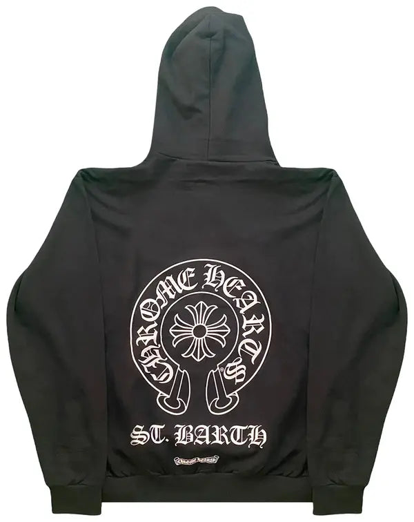 Chrome Hearts St. Barth Exclusive Horseshoe Hoodie Black