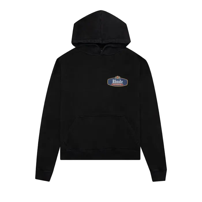 Rhude Racing Crest Hoodie Black