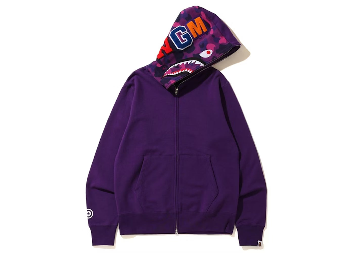 BAPE Shark Full Zip Hoodie Purple