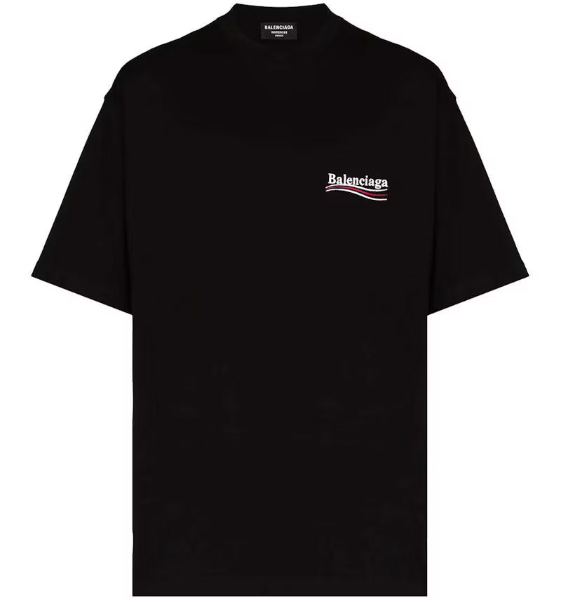 Balenciaga Political Campaign Large Fit T-Shirt Black