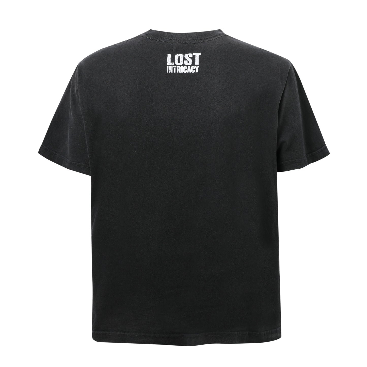 Lost Intricacy Lost Outline T-Shirt Black Red Rhinestone