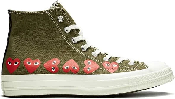 Converse Chuck Taylor All Star 70 Hi Comme des Garcons PLAY Multi-Heart Green