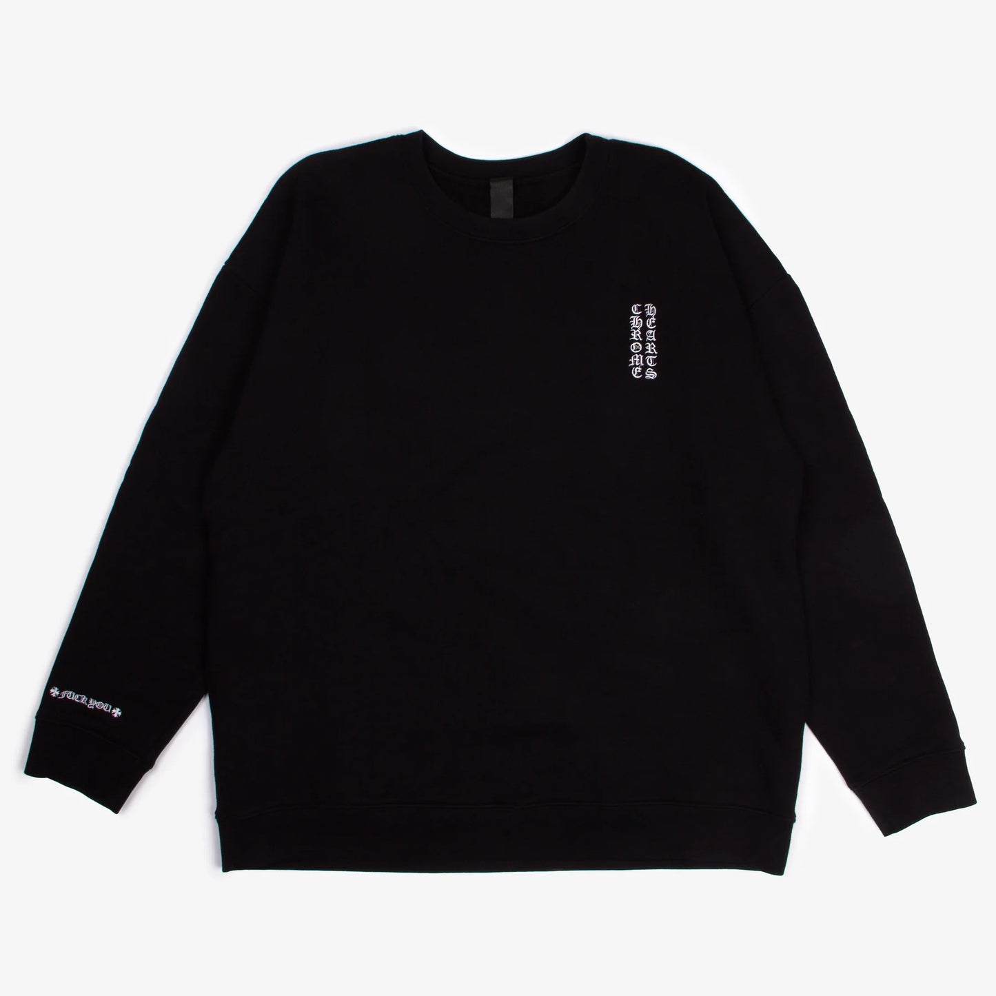 Chrome Hearts Y Not Eyechart Logo Crewneck Black