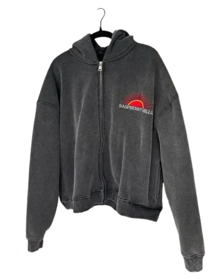 GV Gallery Raspberry Hills Casamigos Logo Zip Up Hoodie Washed Black