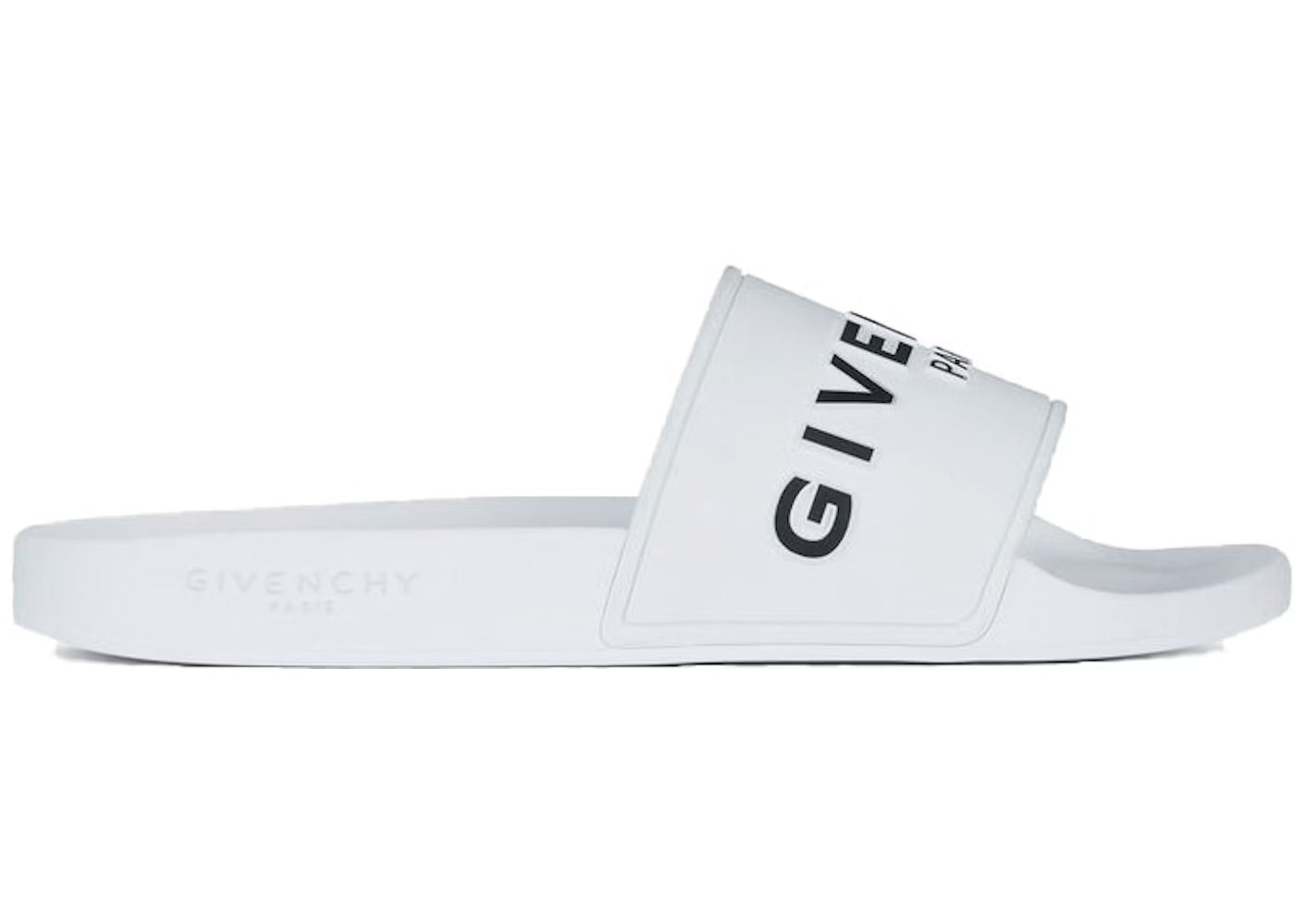 Givenchy Paris Flat Sandals White Black