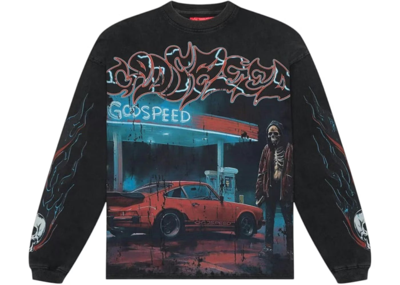 Godspeed Pitstop Thermal L/S T-Shirt Black Wash