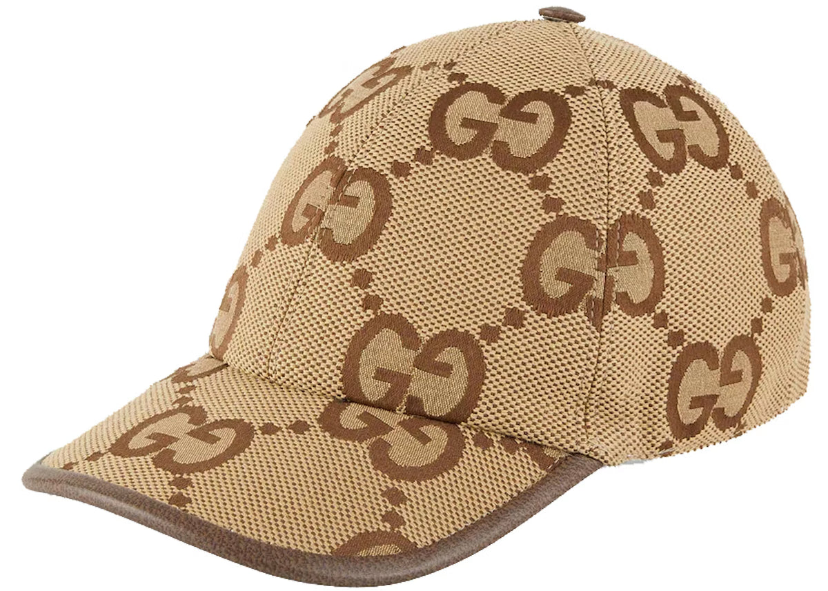 Gucci Jumbo GG Canvas Baseball Hat Camel Ebony
