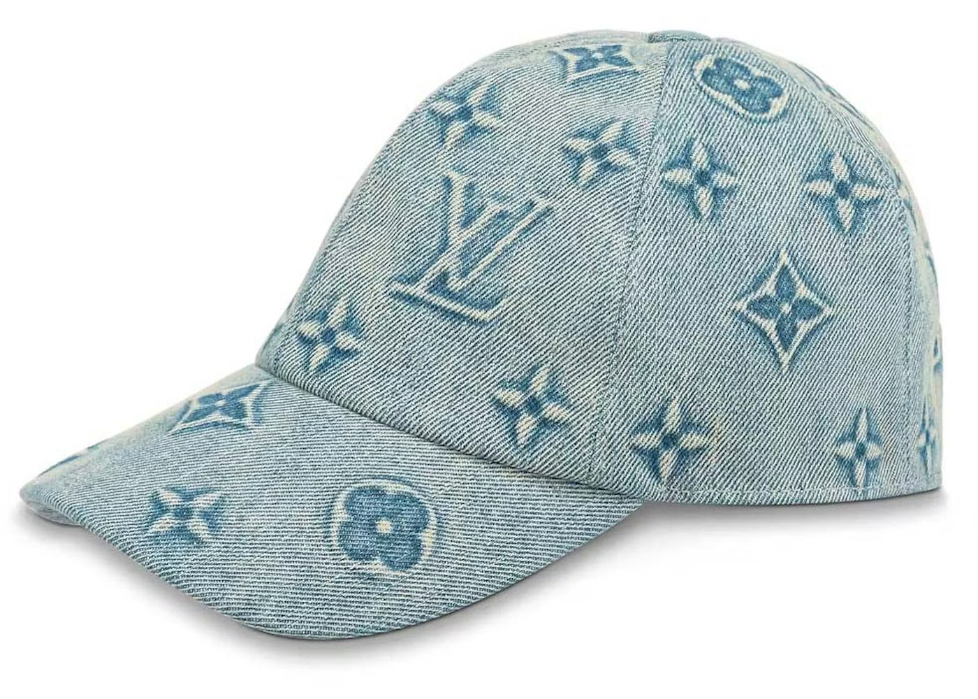 Louis Vuitton Monogram Washed Denim Cap Blue Denim
