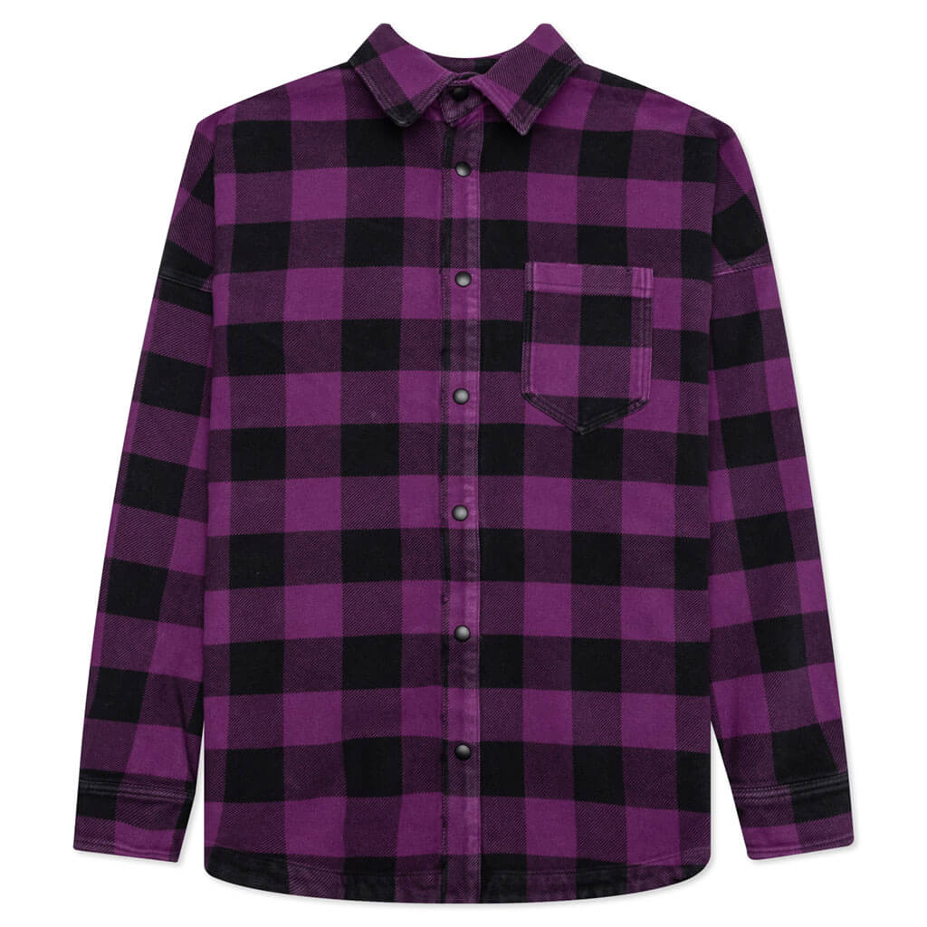 Palm Angels Logo Overshirt Purple
