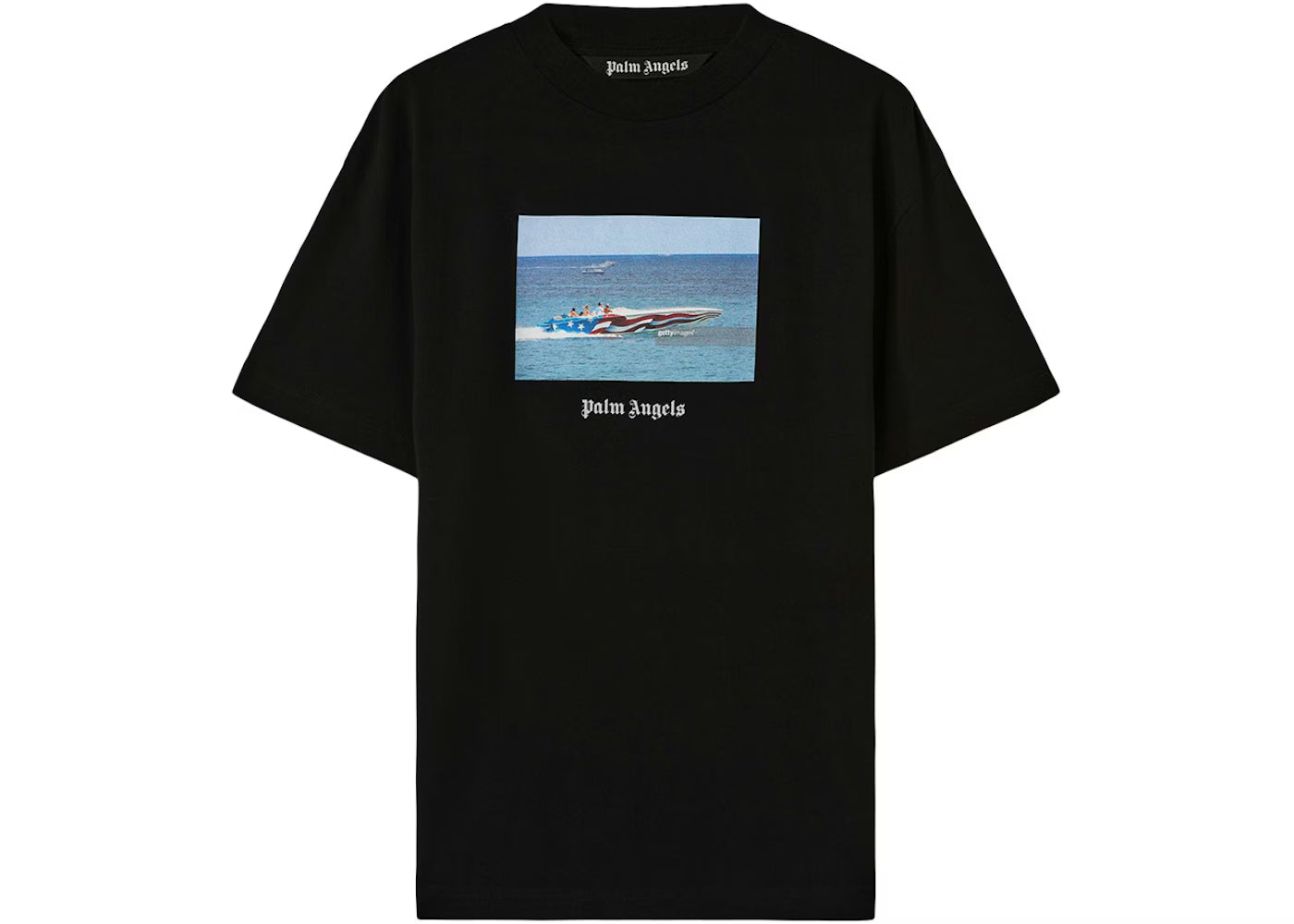Palm Angels Getty Speedboat Classic Tee Black/White/Multi