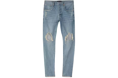 Purple Brand P002-LIB Drop Fit Midrise Tapered Leg Jean Light Indigo