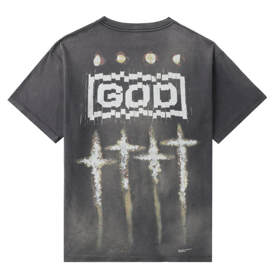 Saint Michael God Tee Black