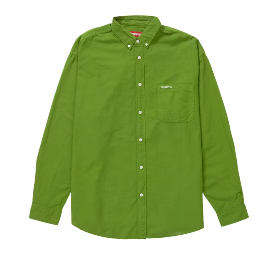 Supreme Loose Fit Oxford Shirt Dyed Green