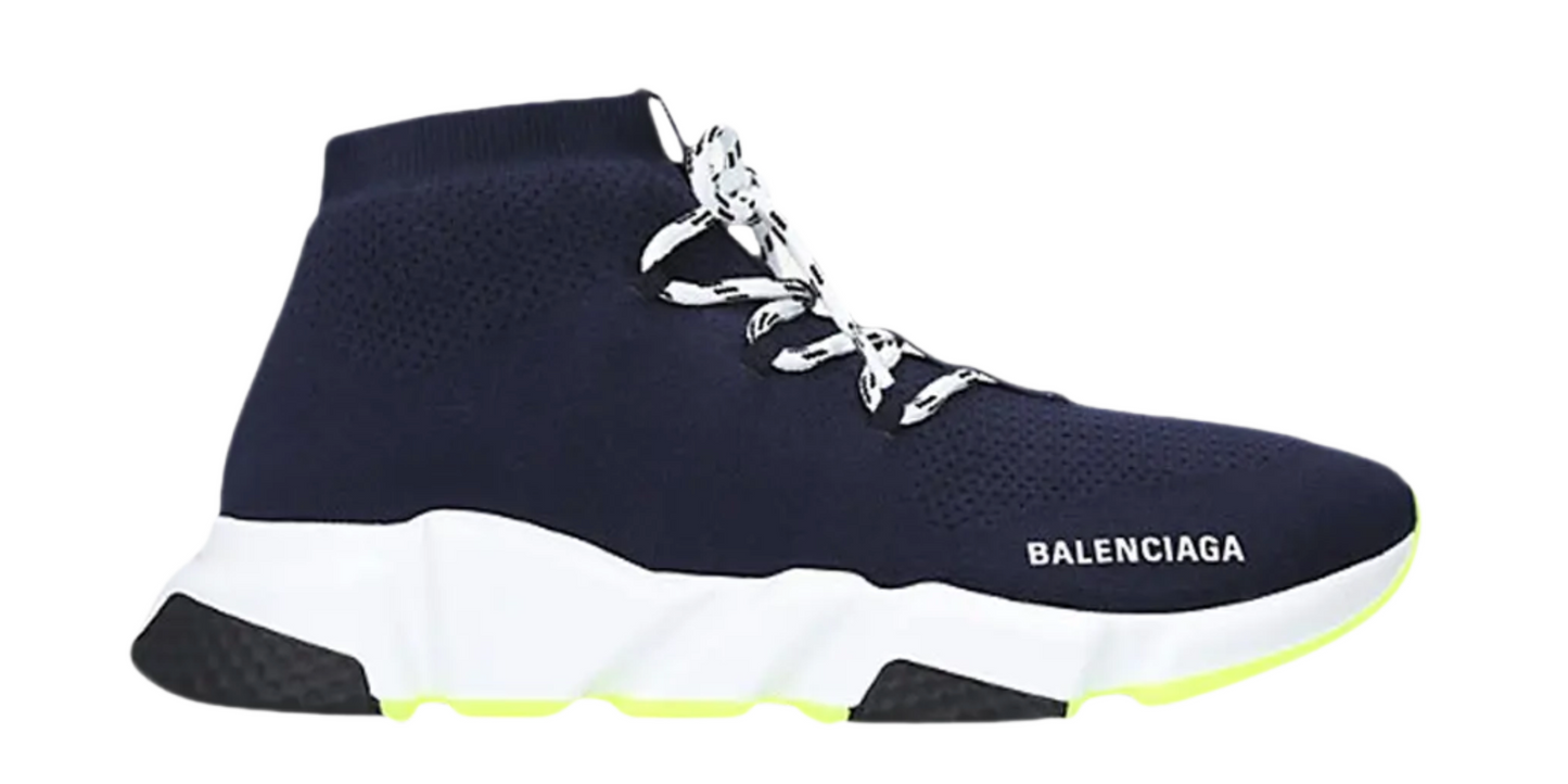Balenciaga Speed Trainer Lace Mid Blue Marine