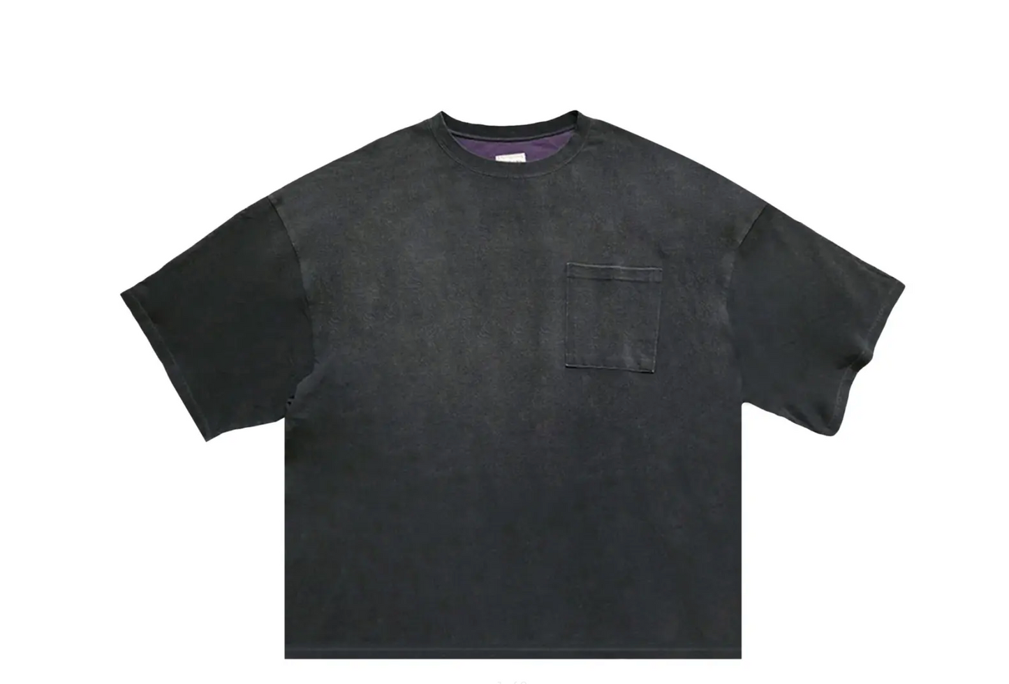 Kapital Jersey 2Tones Bones Big Pocket T-Shirt Black/Purple