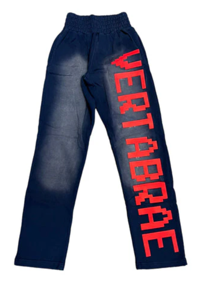 Vertabrae Logo Sweatpants Navy Red