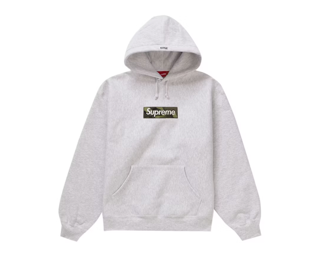 Supreme Box Logo Hooded Sweatshirt (FW23) Ash Grey