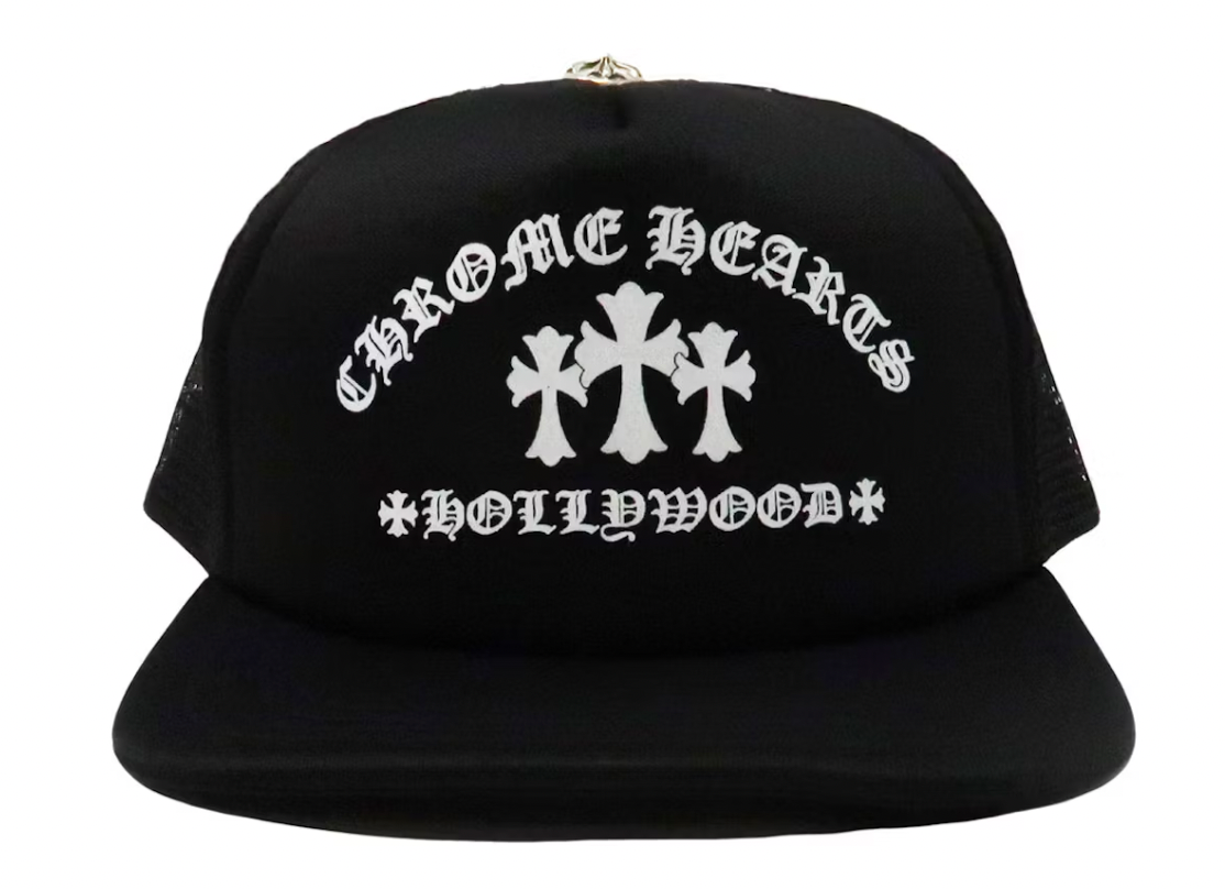 Chrome Hearts King Taco Trucker Hat Black White