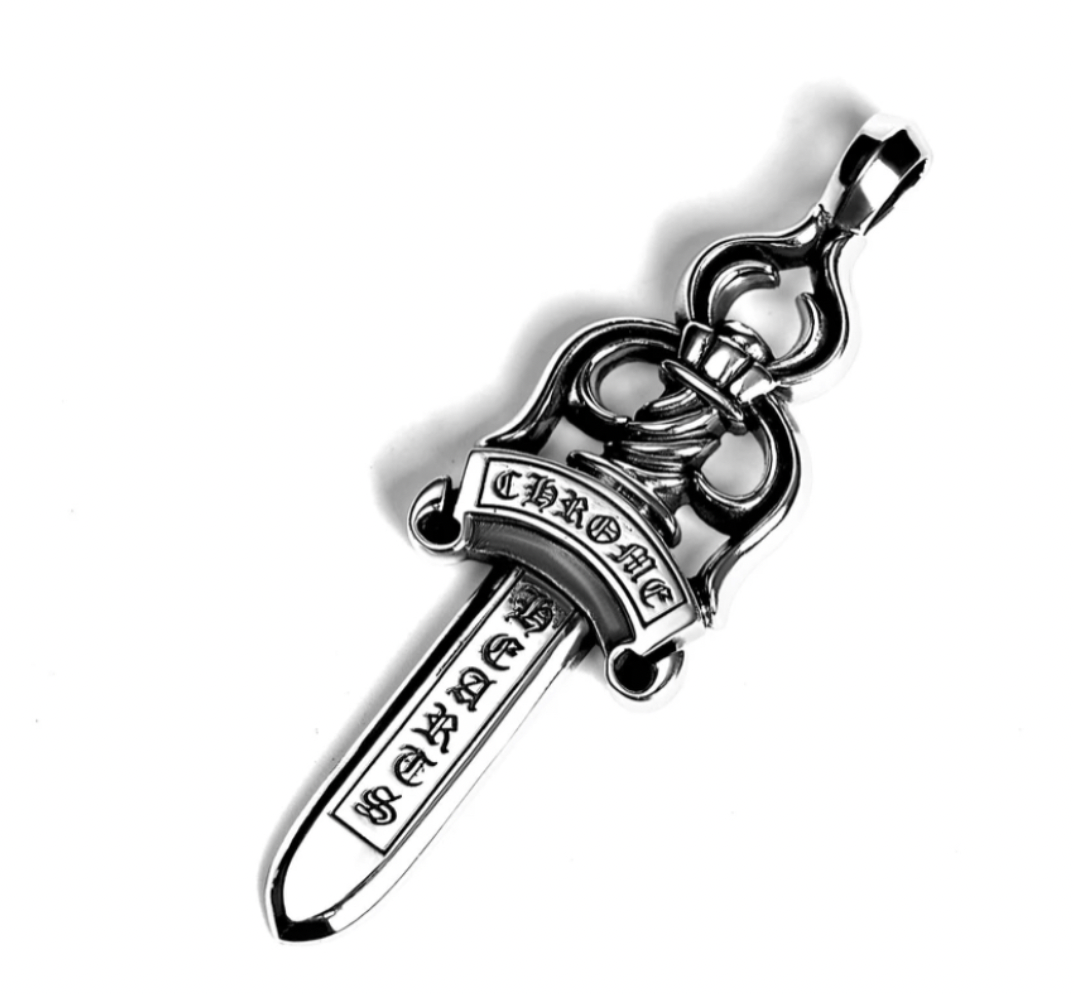Chrome Hearts Large Double Dagger Pendant