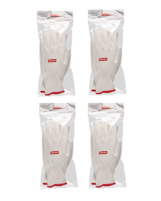 Supreme Rubberized Gloves FW20 Season Gift White/Red