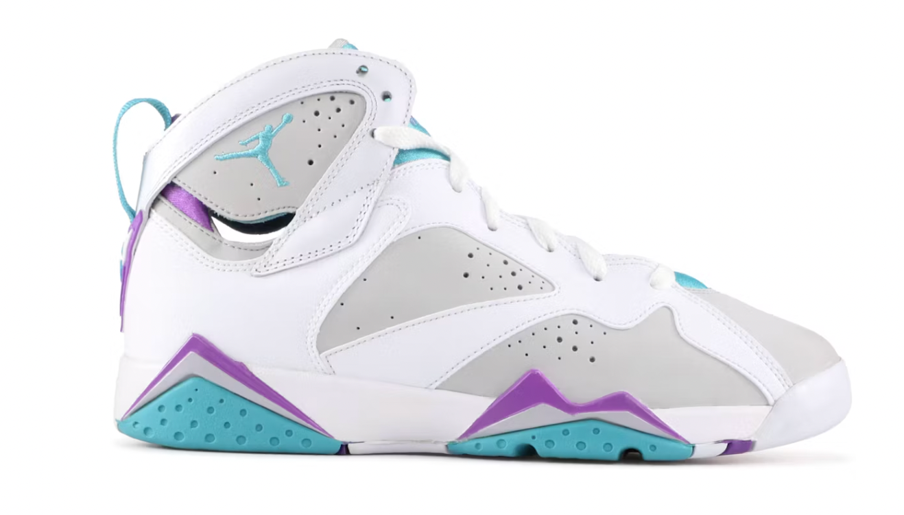Jordan 7 Retro Neutral Grey Mineral Blue Bright Violet (GS)