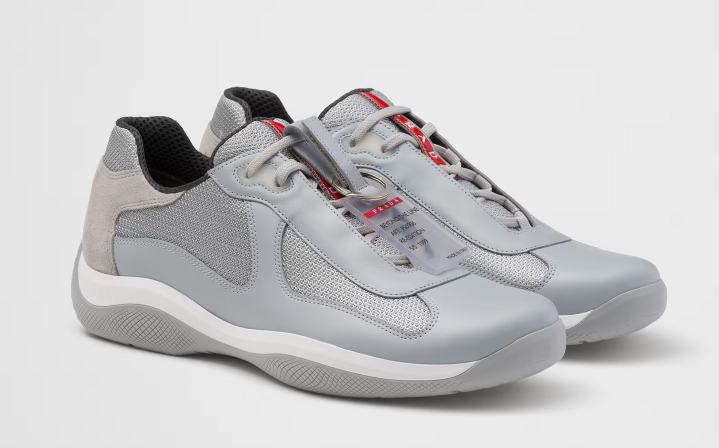 Prada America’s Cup Low Original Sneakers Cornflower Grey