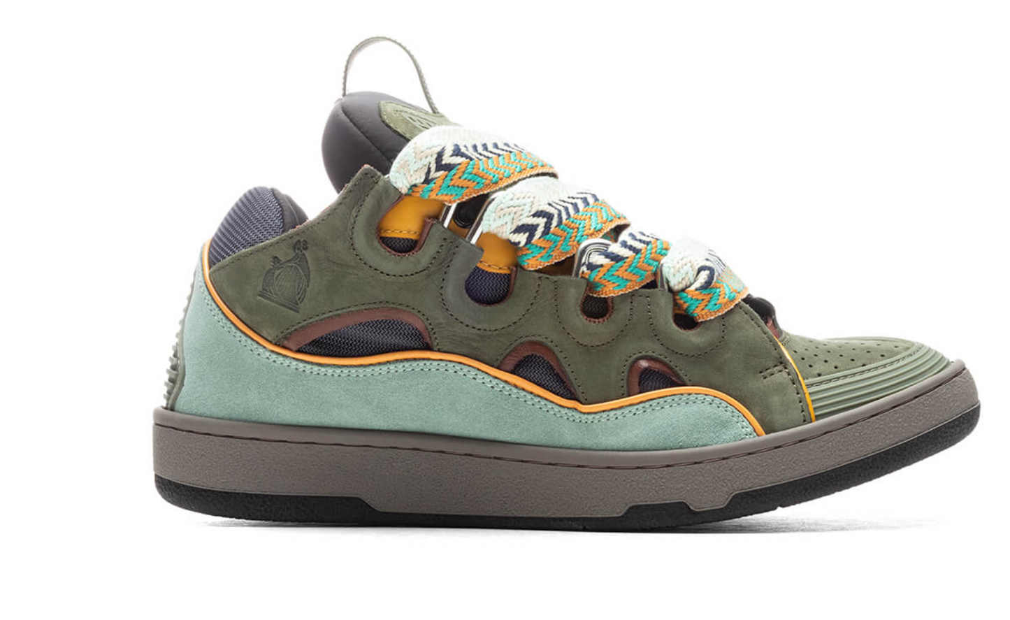 Lanvin Curb Sneakers Moss Green Grey