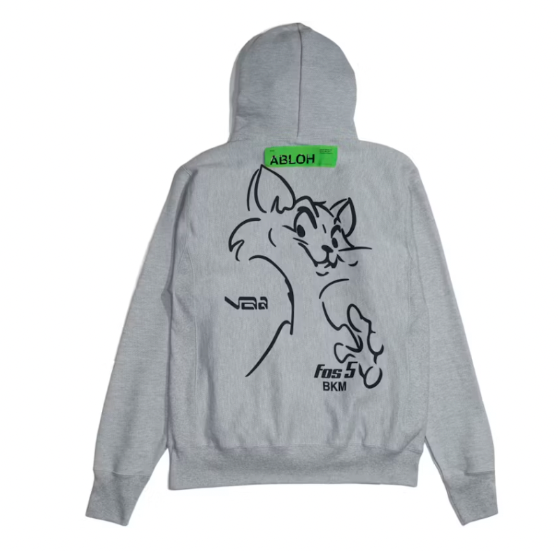 Virgil Abloh Brooklyn Museum FOS CAT Hoodie Heather Grey